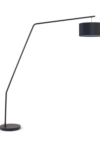 KAVE HOME Ciana gulvlampe - sort bomull/plast/metall