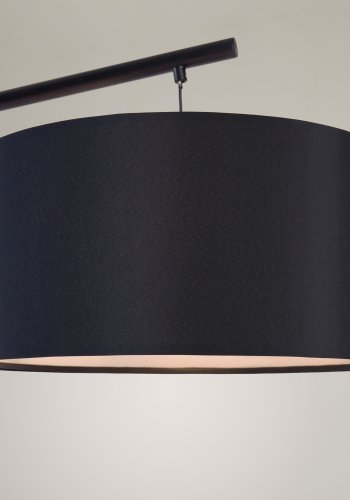 KAVE HOME Ciana gulvlampe - sort bomull/plast/metall