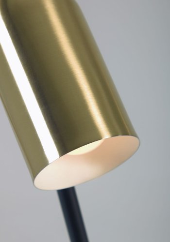 KAVE HOME Clemence gulvlampe - gull og sort metall