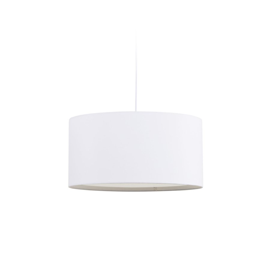 KAVE HOME Santana taklampe, med diffust - hvitt stoff og PVC (40)