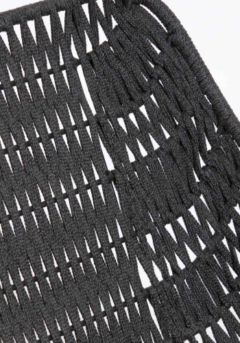 KAVE HOME Abeli lenestol, med stoffpute - svart tau og stl