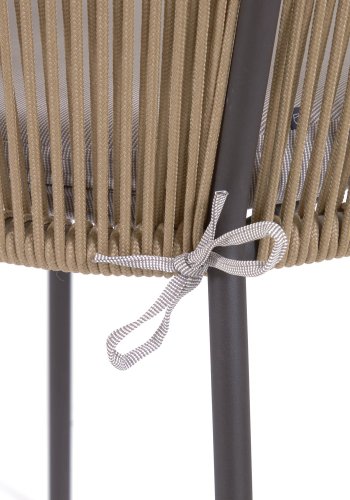 KAVE HOME Yanet spisebordstol, med stoffpute - beige tau og stl