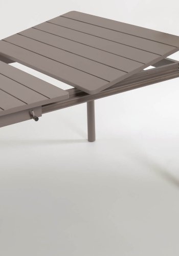 KAVE HOME Zaltana hagebord, med tilleggsplate - brunt aluminium (180(240)x100)