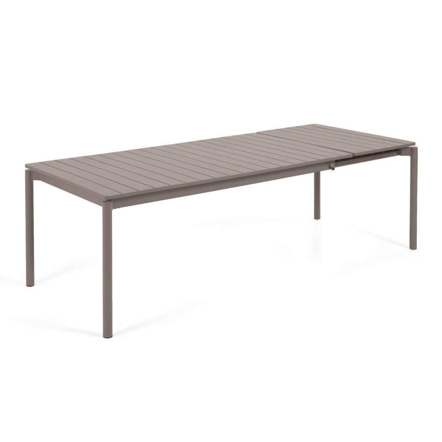 KAVE HOME Zaltana hagebord, med tilleggsplate - brunt aluminium (180(240)x100)