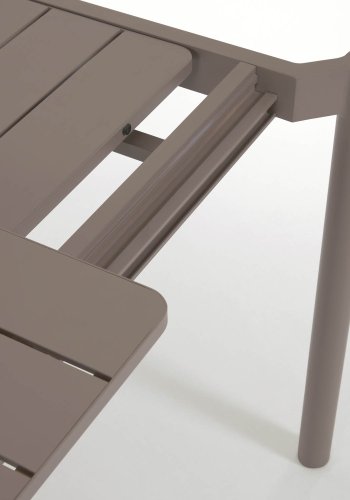 KAVE HOME Zaltana hagebord, med tilleggsplate - brunt aluminium (180(240)x100)