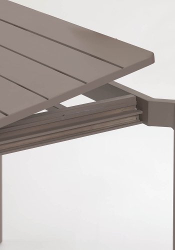 KAVE HOME Zaltana hagebord, med tilleggsplate - brunt aluminium (180(240)x100)