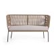 KAVE HOME Nadin 2-manns sofa, med stoffpute - beige tau og stl