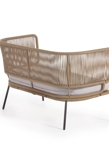 KAVE HOME Nadin 2-manns sofa, med stoffpute - beige tau og stl