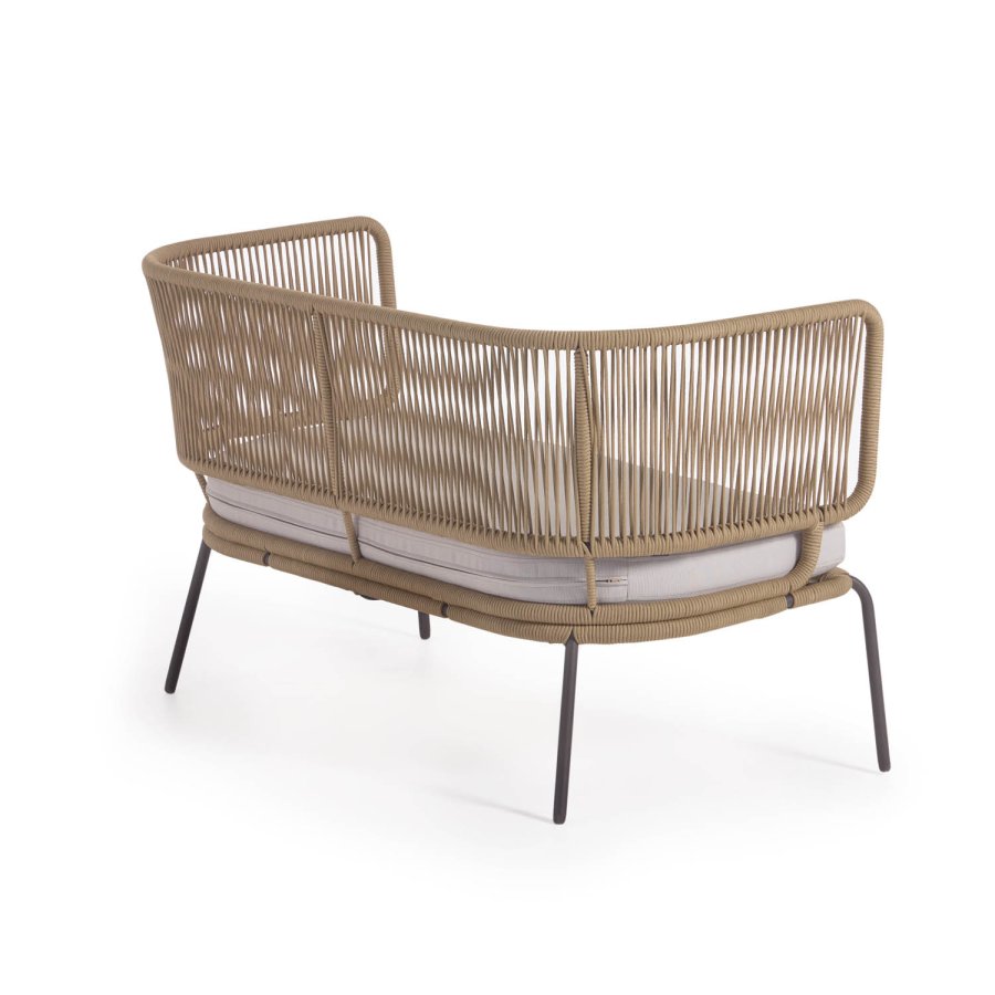 KAVE HOME Nadin 2-manns sofa, med stoffpute - beige tau og stl