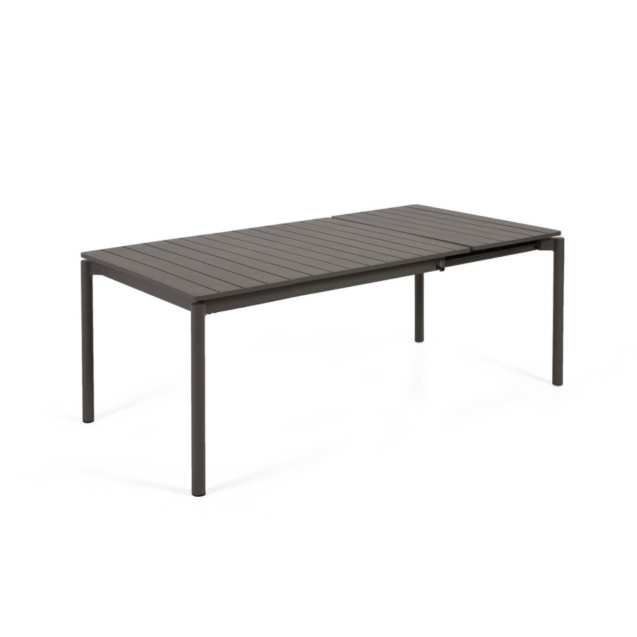 KAVE HOME Zaltana hagebord, med tilleggsplate - svart aluminium (140(200)x90)