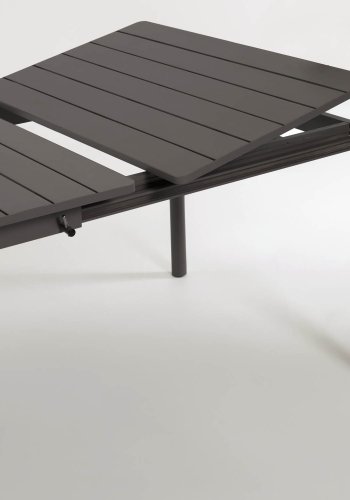 KAVE HOME Zaltana hagebord, med tilleggsplate - svart aluminium (140(200)x90)