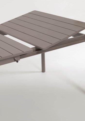 KAVE HOME Zaltana hagebord, med tilleggsplate - brunt aluminium (140(200)x90)