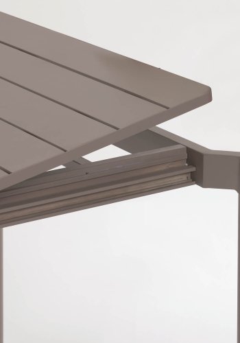 KAVE HOME Zaltana hagebord, med tilleggsplate - brunt aluminium (140(200)x90)