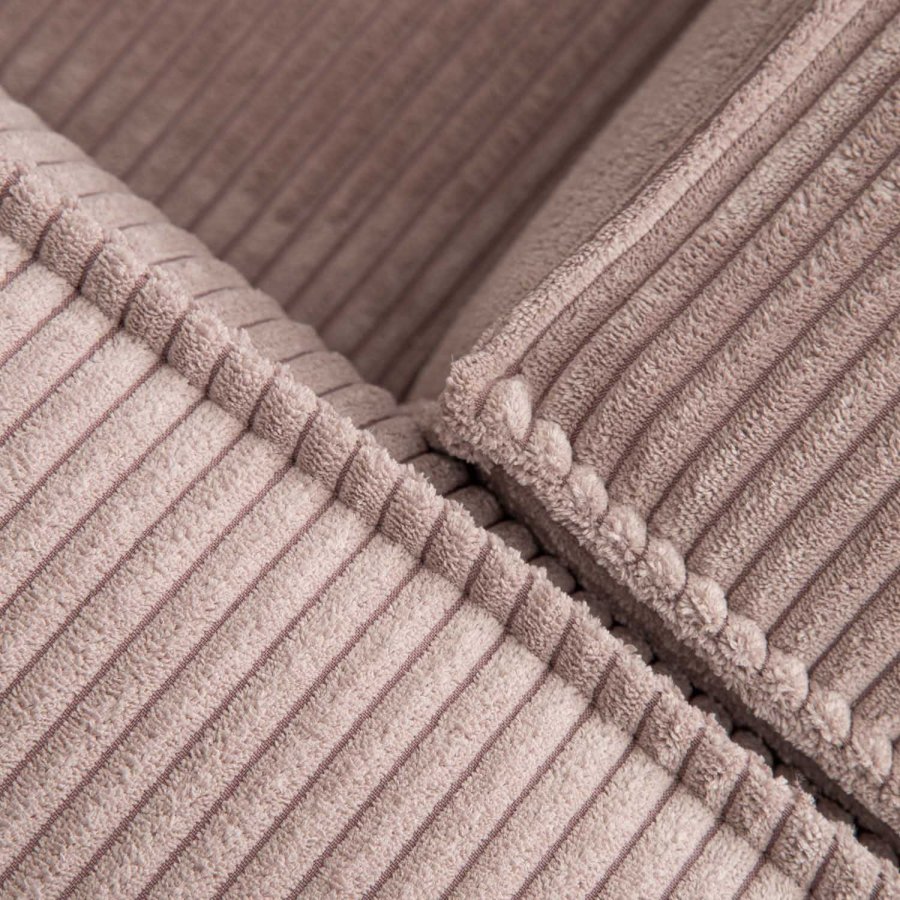 KAVE HOME Blok sofa, m. h�jre chaiselong - rosa fl�jl