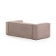 KAVE HOME Blok sofa, m. h�jre chaiselong - rosa fl�jl