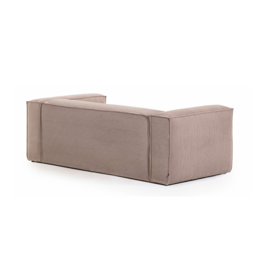 KAVE HOME Blok sofa, m. h�jre chaiselong - rosa fl�jl