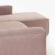 KAVE HOME Blok sofa, m. h�jre chaiselong - rosa fl�jl