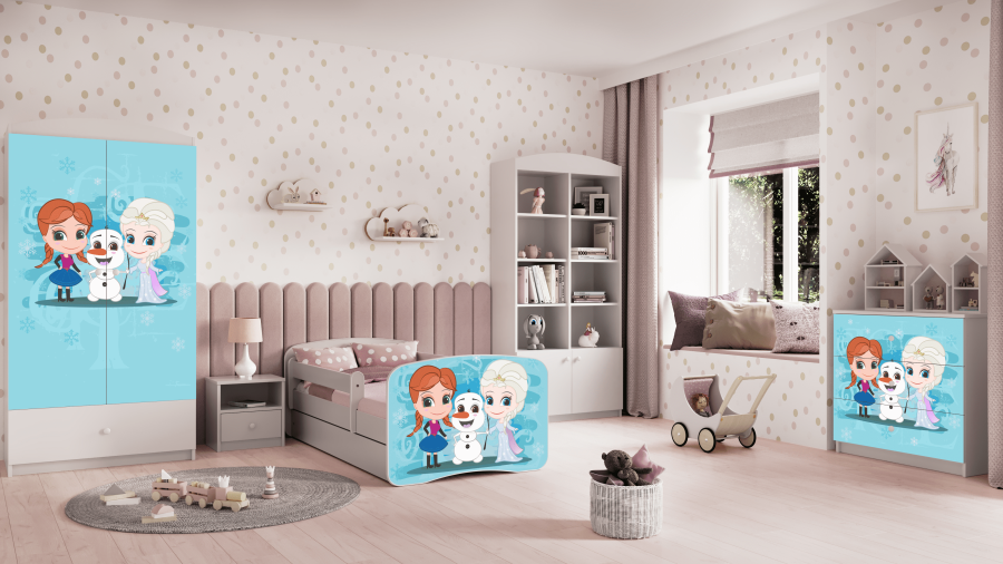 Babydreams juniorseng med Frost, m. madras, sengehest og skuffe - hvid laminat (160x80)