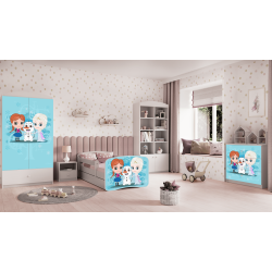 Babydreams juniorseng med Frost, m. madras, sengehest og skuffe - hvid laminat (180x80)