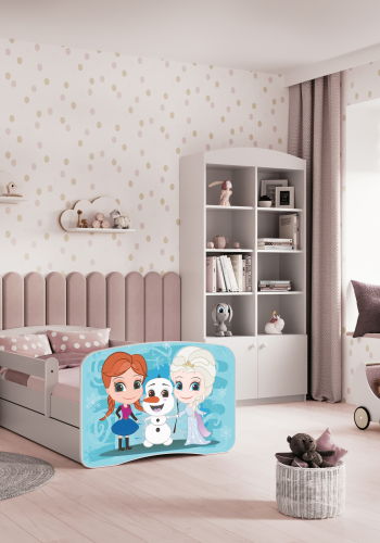 Babydreams juniorseng med Frost, med madrass, sengehest og skuff - hvit laminat (180x80)