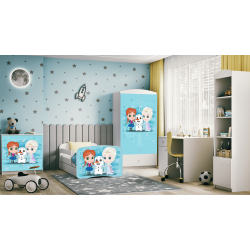 Babydreams juniorseng med Frost, m. madras, sengehest og skuffe - hvid laminat (140x70)
