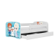 Babydreams juniorseng med Frost, med madrass, sengehest og skuff - hvit laminat (180x80)
