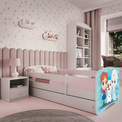 Babydreams juniorseng med Frost, m. madras, sengehest og skuffe - hvid laminat (140x70)