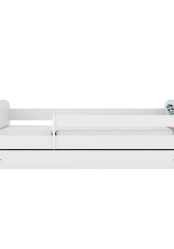 Babydreams juniorsng med tvttbjrn, med madrass, stdbrda och lda - vit laminat (160x80)