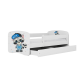 Babydreams juniorsng med tvttbjrn, med madrass, stdbrda och lda - vit laminat (160x80)