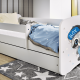 Babydreams juniorsng med tvttbjrn, med madrass, stdbrda och lda - vit laminat (160x80)