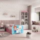 Babydreams juniorseng med Frost, m. madras, sengehest og skuffe - hvid og lyserd laminat (140x70)