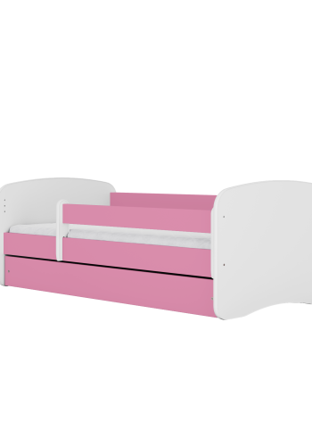 Babydreams juniorseng med Frost, m. madras, sengehest og skuffe - hvid og lyserd laminat (180x80)