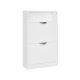 VASAGLE LBC040W01V1 Skoskab med 2 rum til entr&eacute;, stue, sovev�relse, 60 x 24 x 102 cm, hvid