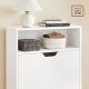 VASAGLE LBC040W01V1 Skoskab med 2 rum til entr&eacute;, stue, sovev�relse, 60 x 24 x 102 cm, hvid