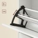VASAGLE LBC040W01V1 Skoskab med 2 rum til entr&eacute;, stue, sovev�relse, 60 x 24 x 102 cm, hvid