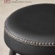 VASAGLE EKHO Kollektion - Barstole s�t med 2, K�kkenbordsstole, Morgenmadsstole, Syntetisk l�der med syninger, 61 cm h�j, Hjemmebar Spisestue, Nem montering, Bl�ksort LBC080B01