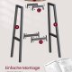 VASAGLE S�t med 2 barstole med metalstel og fodst�tte, nem at samle H�jde 74 cm K�kken Stue Spisestue Rustik Brun Sort LBC132K01