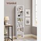 VASAGLE LBC167T14 bogreol, m. 5 hylder - hvid sp�nplade