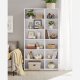 VASAGLE LBC167T14 bogreol, m. 5 hylder - hvid sp�nplade