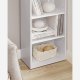 VASAGLE LBC167T14 bogreol, m. 5 hylder - hvid sp�nplade