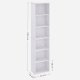 VASAGLE LBC167T14 bogreol, m. 5 hylder - hvid sp�nplade