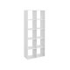 VASAGLE Skandinavisk bokhylla med 10 fack St�ende hyllplan F�rvaringsst�ll f�r vardagsrum Kontor Sovrum Arbetsrum Rumsavdelare Vit LBC168T14