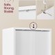 VASAGLE Bogreol, 6-etagers h�j bogreol, bogreol med d�r, reolenhed, 24 x 31,8 x 175 cm, til stue, hjemmekontor, spisestue, Cloud White LBC401W01