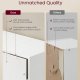 VASAGLE Bogreol, 6-etagers h�j bogreol, bogreol med d�r, reolenhed, 24 x 31,8 x 175 cm, til stue, hjemmekontor, spisestue, Cloud White LBC401W01