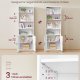 VASAGLE Bogreol, 6-etagers h�j bogreol, bogreol med d�re, reolenhed, 24 x 60 x 175 cm, til stue, hjemmekontor, spisestue, Cloud White LBC402W01