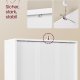 VASAGLE Bogreol, 6-etagers h�j bogreol, bogreol med d�re, reolenhed, 24 x 60 x 175 cm, til stue, hjemmekontor, spisestue, Cloud White LBC402W01