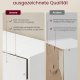 VASAGLE Bogreol, 6-etagers h�j bogreol, bogreol med d�re, reolenhed, 24 x 60 x 175 cm, til stue, hjemmekontor, spisestue, Cloud White LBC402W01