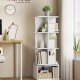 VASAGLE Custos Collection - Roterende reol, opbevaringshylde med 4 niveauer, st�ende hylde med �bne rum, 40 x 40 x 124,6 cm, til sovev�relse, stue, kontor, Cloud White LBC471WB01