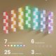 VASAGLE v�gmonteret hj�rnereol med RGB LED-lys, 5-lags sv�vende hj�rnebogreol, plantereol, til sovev�relse, stue, badev�relse, kontor, knap og fjernbetjening, mat hvid LBC630W01