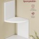VASAGLE v�gmonteret hj�rnereol med RGB LED-lys, 5-lags sv�vende hj�rnebogreol, plantereol, til sovev�relse, stue, badev�relse, kontor, knap og fjernbetjening, mat hvid LBC630W01